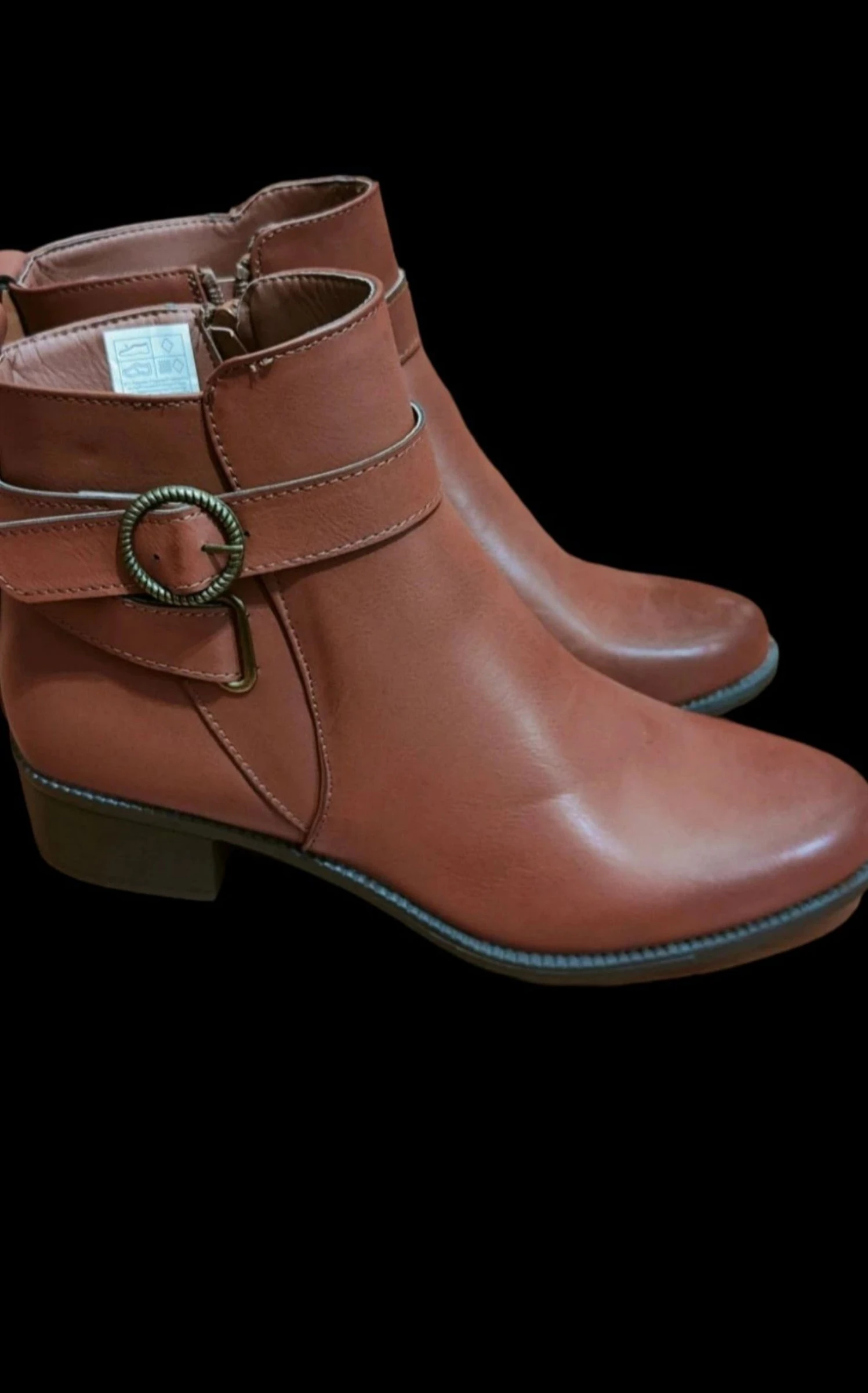 Botines planos de cor marrom tamanho 41 – photo 3
